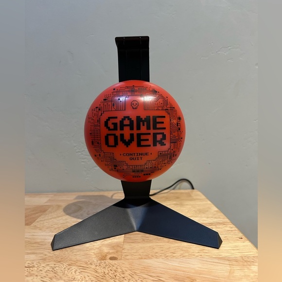 Paladone Game Over Light Up Freestanding Headphone Holder. Brand New In Box - Picture 10 of 12